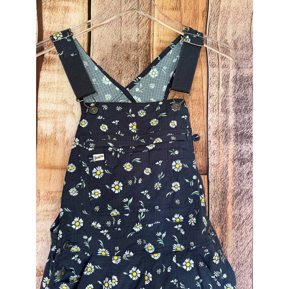 Duluth Trading Shortalls Overalls Bibs Heirloom Gardening Utility Daisy XXS - Picture 3 of 10